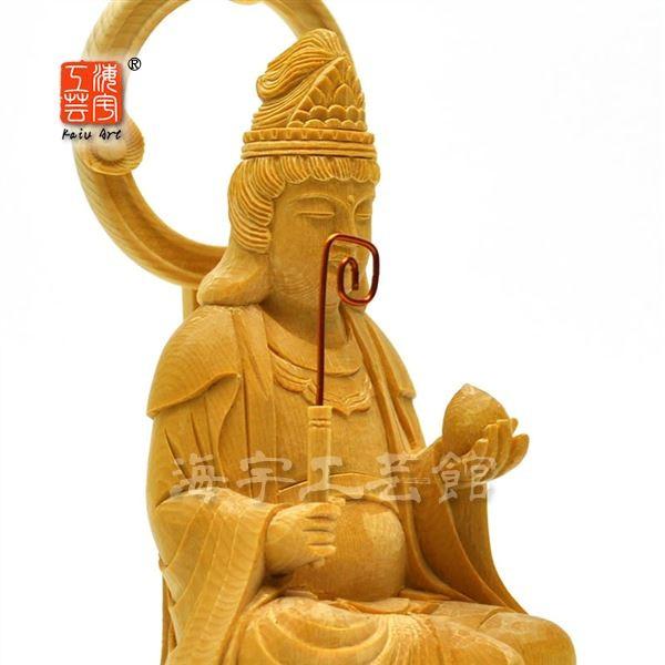 本格手彫り仏像 【七面天女（七面大明神）】 身丈：坐2.5寸 材質：桧