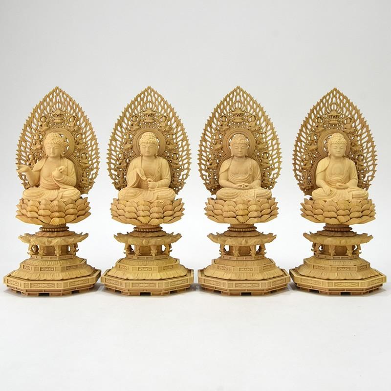 木彫り仏像 胎蔵界五仏セット 大日如来坐2.5寸 四仏坐2.0寸 柘植（つげ） : 海宇工芸館 Yahoo!店 - 通販 - Yahoo!ショッピング