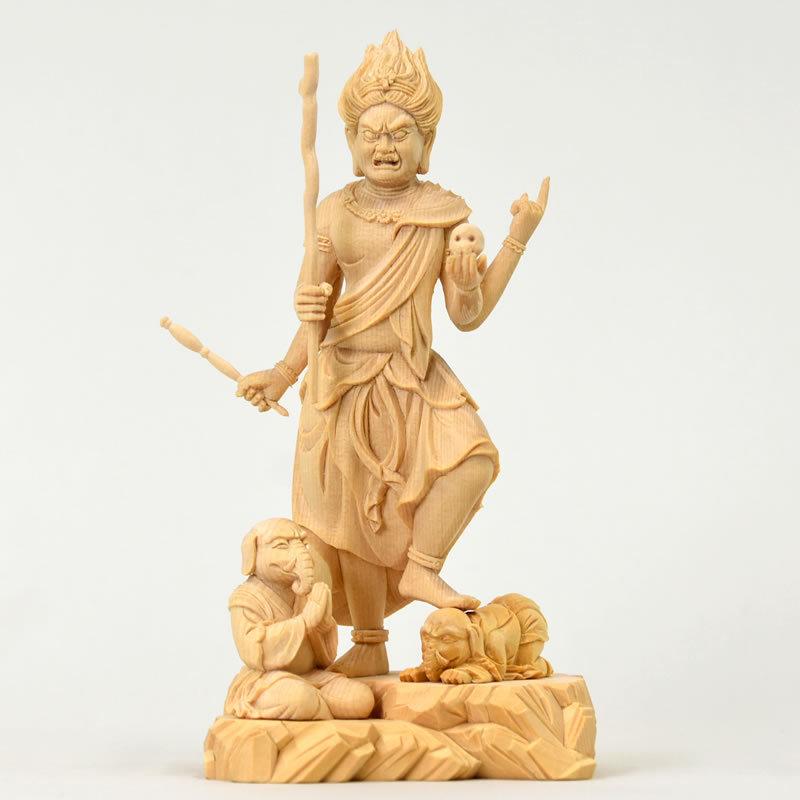 木彫り仏像 上彫【烏枢沙摩明王(うすさまみょうおう)四臂像 木彫り仏像 上彫【烏枢沙摩明王(うすさまみょうおう)四臂像