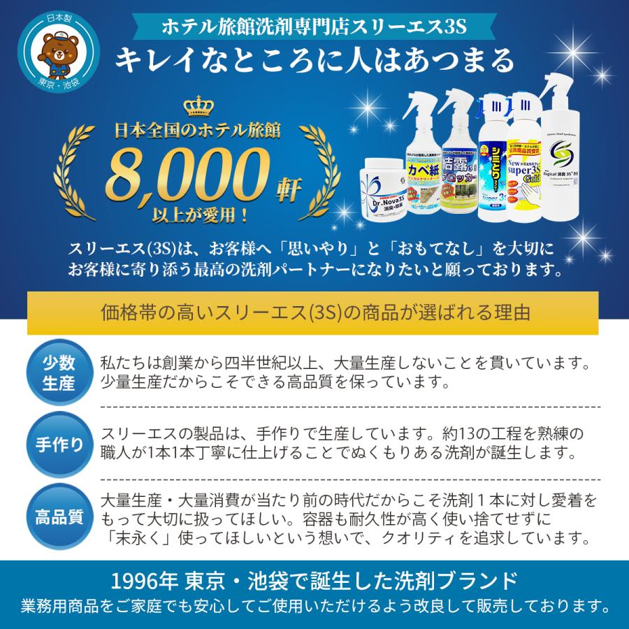 スリーエス カベ紙 マジカルクリーナー 3S 4L 詰替 スプレー付 業務用  国内製造 壁 ヤニ クロス 油汚れ 黄ばみ 手あか 汚れ落とし 再汚染防止剤配合 爆買 爆買の画像