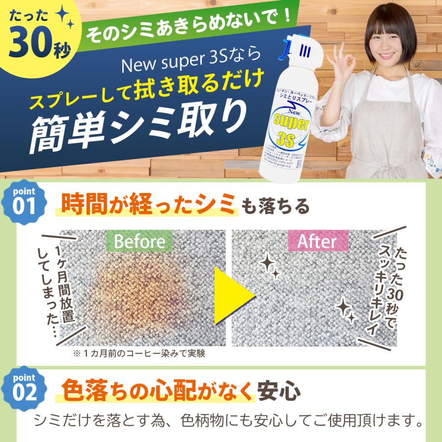 セール | 在庫限り スリーエス シミとり スプレー Super3S 240ml × 6 本 調味料 血液 椅子 ソファ じゅうたん  業務用 カーペット クリーナーの画像