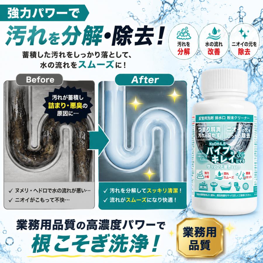 パイプクリーナー 業務用 900g×6本 排水口 排水管 洗浄剤 つまり 悪臭
