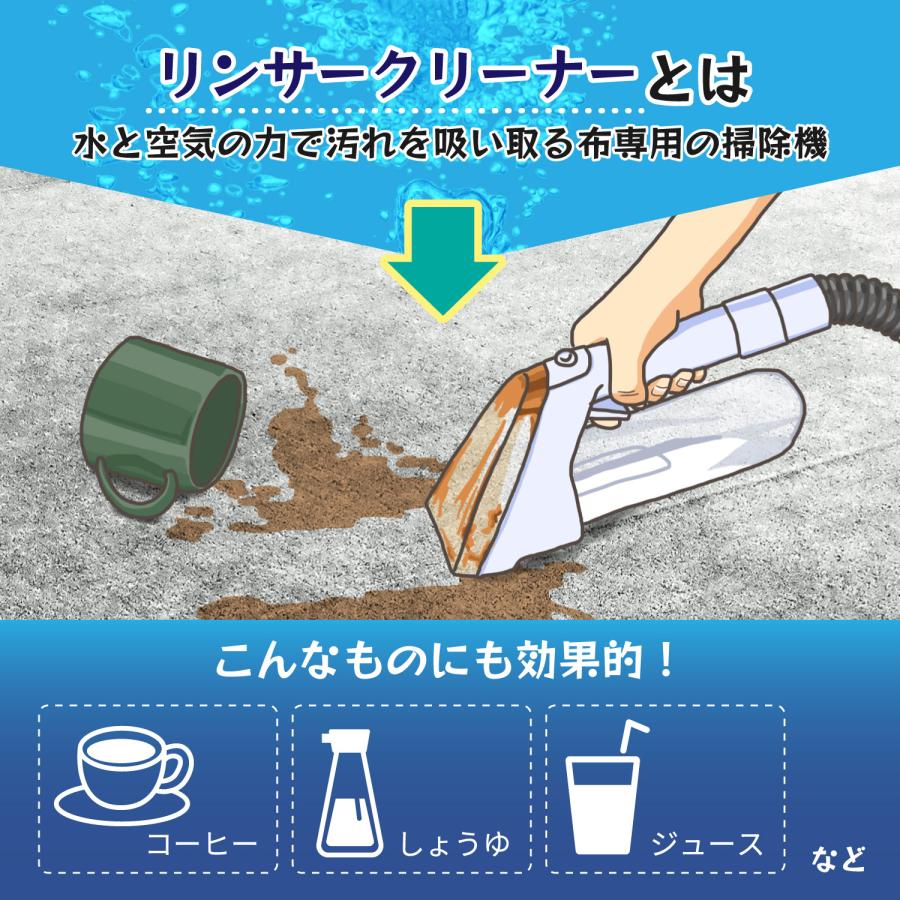 アイリスオーヤマ リンサークリーナー RNSP-P500 + スリーエス 万能シミ汚れ落としスプレー3S 2L  汚れ  水 温水 洗浄 強力吸引 布類 車 T字ヘッドの画像