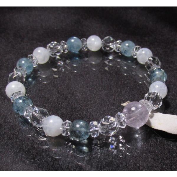 天然石パワーストーンブレスレット(スーパーセブン、クンツァイト