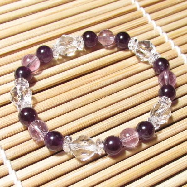アメジスト ピンクアメジスト クリスタル 水晶 パワーストーン ブレスレット Minoriburesu 廻運風水 通販 Yahoo ショッピング