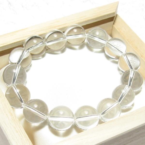 水晶 ブレスレット 天然 本物 クリスタル 14mm 最高級 【公式通販】