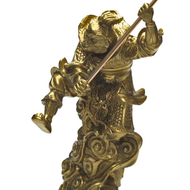孫悟空 置物 銅製 特大サイズ高さ約23cm 筋斗雲 如意棒 西遊記 斉