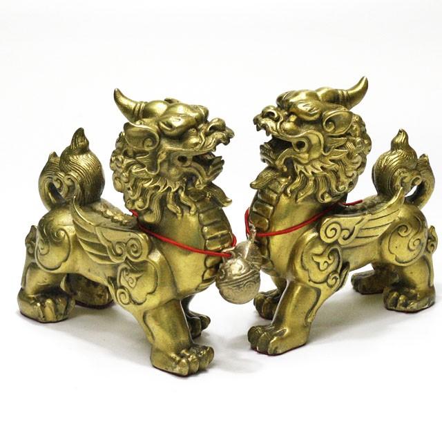 ヒキュウ 銅製 置物 風水 大サイズ 最大長さ約10.5cm 高さ約11cm