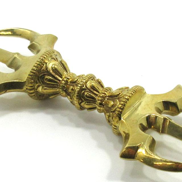 三鈷杵 バジュラ 金剛杵 約12.5cm 密教法具 五鈷杵 ヴァジュラ 三鈷杵 バジュラ 金剛杵 約12.5cm 密教法具 五鈷杵 ヴァジュラ