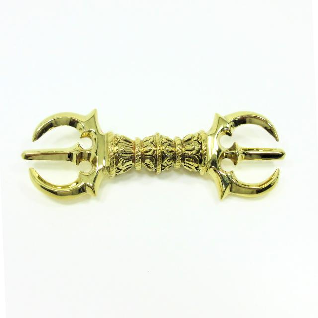 金剛杵 三鈷杵 バジュラ ドルジェ 長さ9cm 真鍮 お守り 金剛杵の三