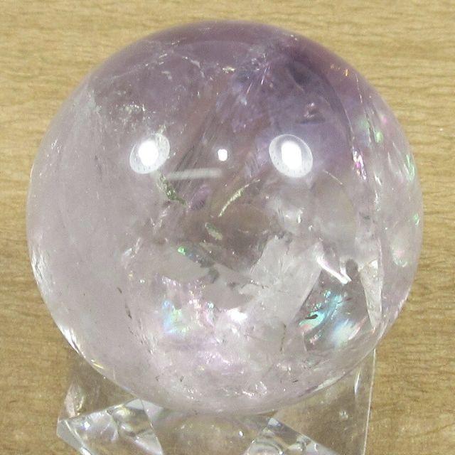 アメジスト 丸玉 置物 紫水晶 アイリスクォーツ ラベンダーアメジスト