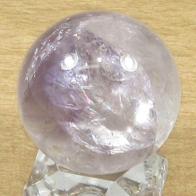 アメジスト 丸玉 置物 紫水晶 アイリスクォーツ ラベンダーアメジスト