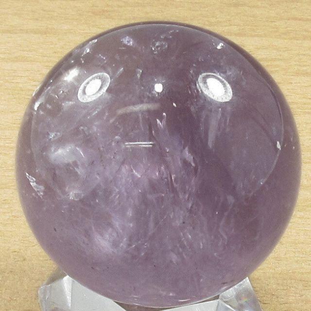 アメジスト 丸玉 置物 紫水晶 アメジストクォーツ 直径63mm 台座