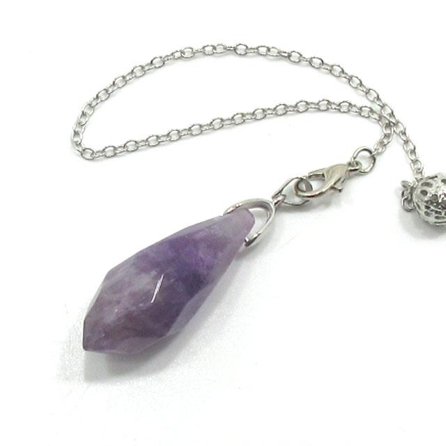 ペンデュラム アメジスト ダイヤカット ダウジング パワーストーン