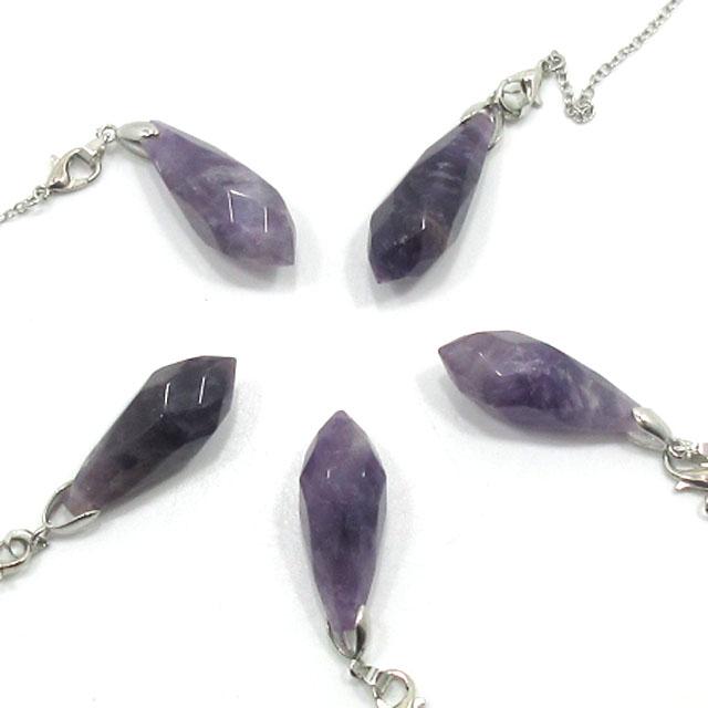 ペンデュラム アメジスト ダイヤカット ダウジング パワーストーン