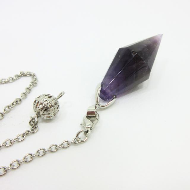 天然石 ペンデュラム アメジスト ペンジュラム フーチ 紫水晶