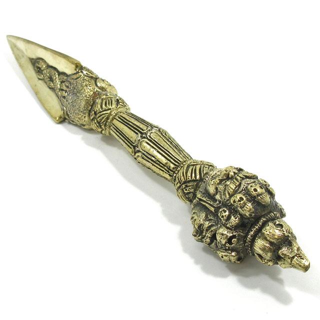 チベット 密教 法具　プルパ チベット密教法具 独鈷杵 本格派 プルパ 金剛杭 ブルパ 真鍮製