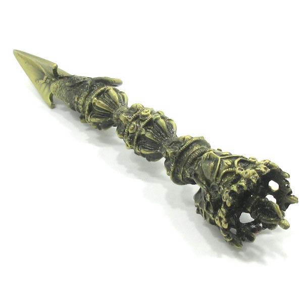21眼天珠密教法器 プルパ　開運魔除け 魔障除き　結界を張る［金剛杭］❣️ ◇天珠×密教法具◇豪華な装飾！金剛杭デザイン◇チベット密教法