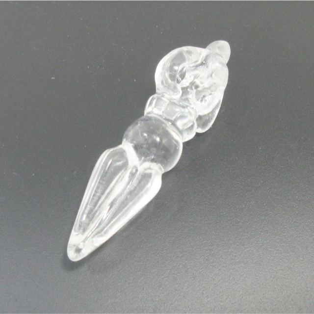 独鈷杵 金剛杭 プルパ 水晶 長さ約5.6〜6cm お守り ブルパ 仏具 法具