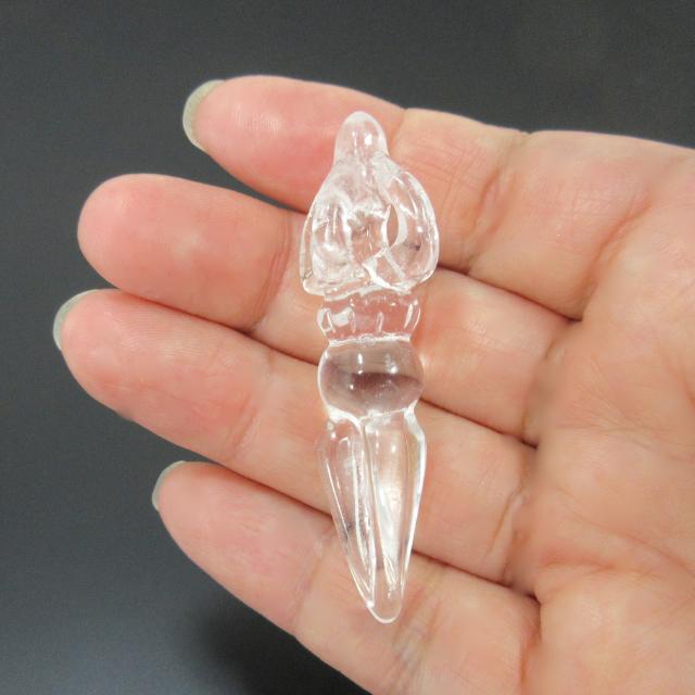 独鈷杵 金剛杭 プルパ 水晶 長さ約5.6〜6cm お守り ブルパ 仏具 法具