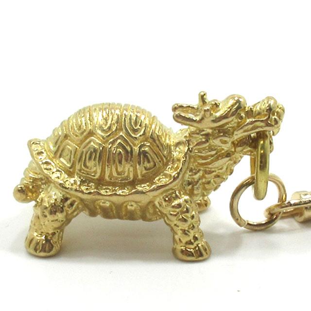 龍亀 ロングイ キーホルダー ろんぐい 金色 アクセサリー お守り