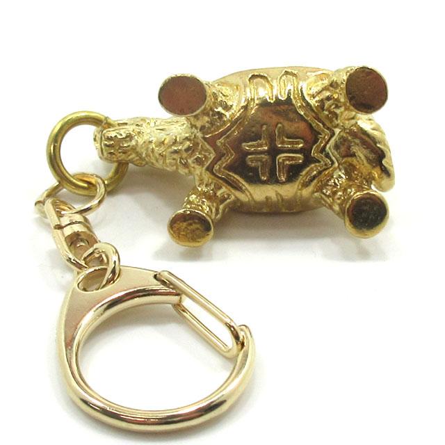 龍亀 ロングイ キーホルダー ろんぐい 金色 アクセサリー お守り