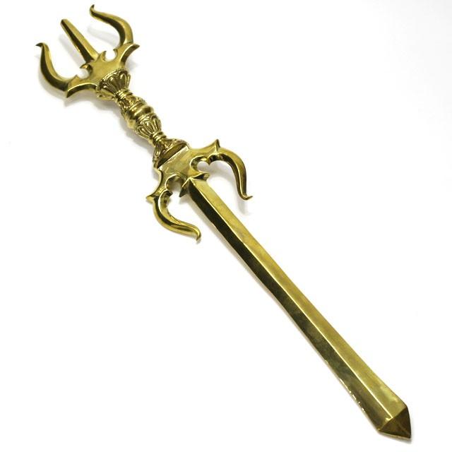 密教法具 新 三鈷剣 利剣 文殊剣 カドゥガ 特大 約46cm 仏具 密教法具 新 三鈷剣 利剣 文殊剣 カドゥガ 特大 約46cm 仏具