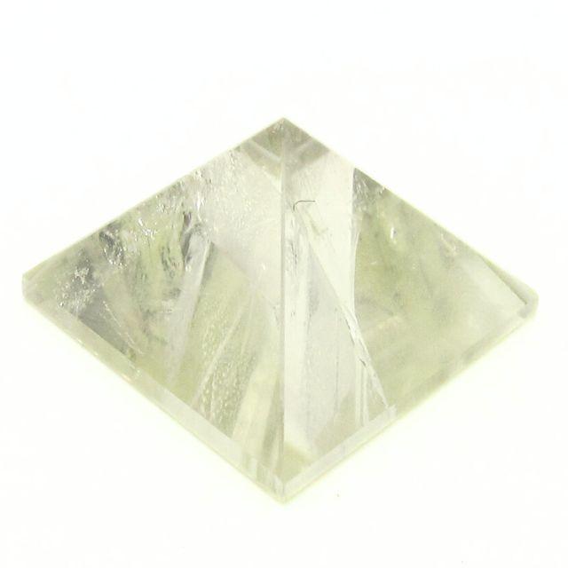 高品質シトリンポイント　黄水晶　ピラミッド入り　虹入り　高透明　ブラジル産 シトリン 置物 ピラミッド 黄水晶 天然石 大きさ 1辺約4．1cm 高