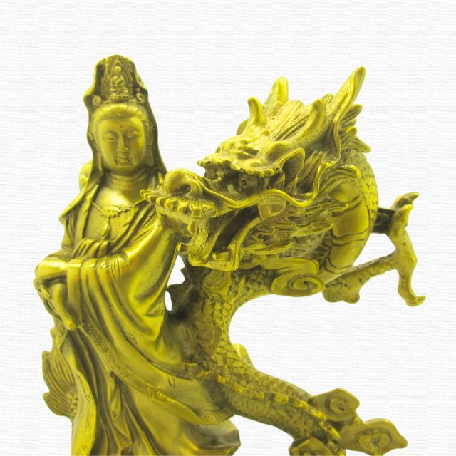 龍 観音菩薩 銅製 置物 龍上観音 仏像 高さ約25cm 聖観音 像 龍 観音菩薩 銅製 置物 龍上観音 仏像 高さ約25cm 聖観音 像