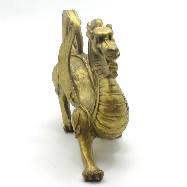 ヤアズ 置物 銅製 大サイズ 約17cm やあず 睚眦 ヤアズの置物 龍