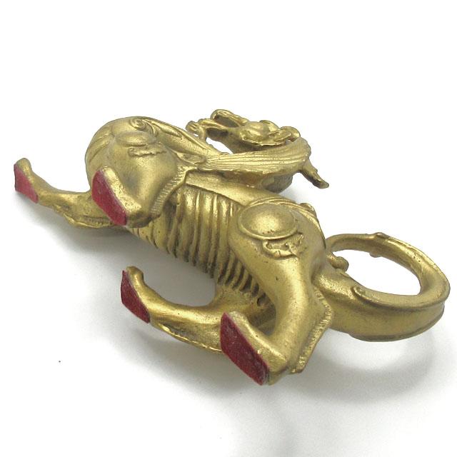 ヤアズ 置物 銅製 大サイズ 約17cm やあず 睚眦 ヤアズの置物 龍