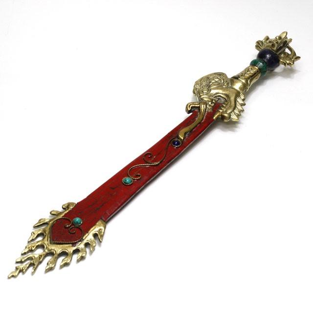 密教法具 不動明王の剣 倶利伽羅剣 大 約３７ ３９ｃｍ 文殊剣 ドラゴン剣 カドゥガ くりからけん 五鈷杵 五鈷剣 金剛剣 仏具 Dragonswordred 38 風水ザ ワールド 開運浄化専門店 通販 Yahoo ショッピング