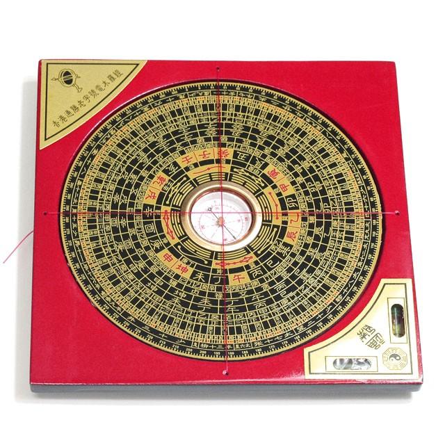 開運グッズ 風水羅盤 本格派 風水盤 約15cm Mサイズ ケース付き