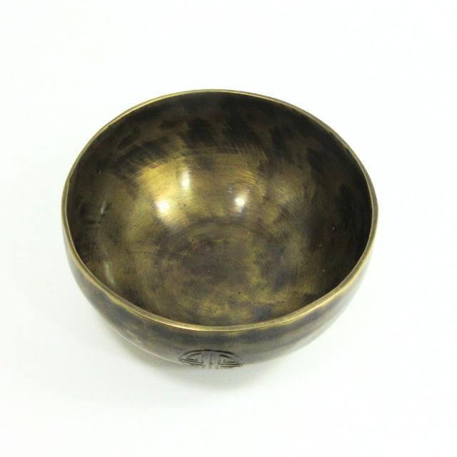 シンギングボウル 7メタル 約11.5cm B 満月文様 手打ち 音浄化 ヨガ