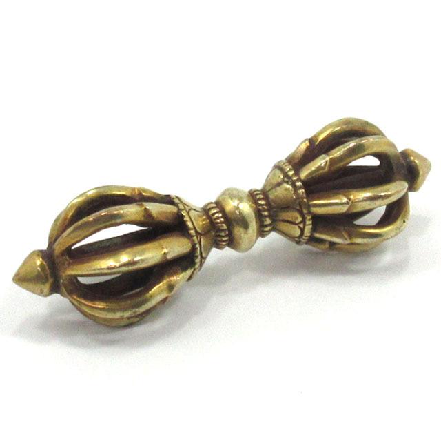 金剛杵 バジュラ 九鈷杵 長さ10.5cm 密教法具 銅金鍍金 金剛杵 バジュラ 九鈷杵 長さ10.5cm 密教法具 銅金鍍金