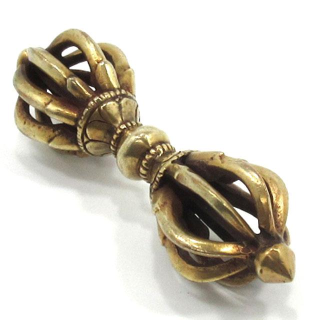 金剛杵 バジュラ 九鈷杵 長さ10.5cm 密教法具 銅金鍍金 金剛杵 バジュラ 九鈷杵 長さ10.5cm 密教法具 銅金鍍金