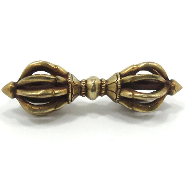 金剛杵 バジュラ 九鈷杵 長さ10.5cm 密教法具 銅金鍍金 金剛杵 バジュラ 九鈷杵 長さ10.5cm 密教法具 銅金鍍金