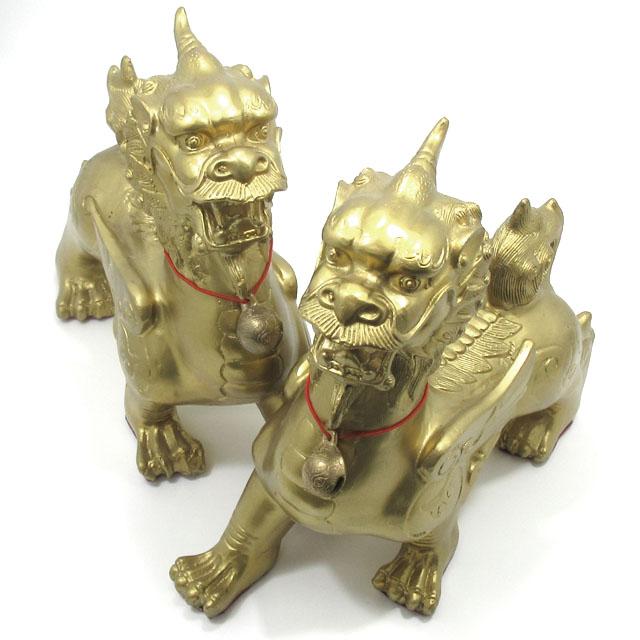 ヒキュウ 貔貅 置物 風水グッズ 牛鈴付き 銅製 特々大サイズ ヒキュウ 