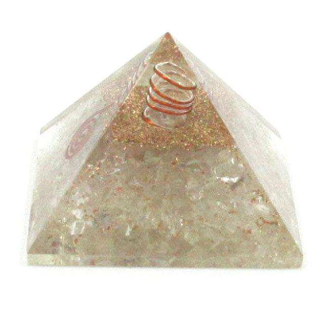 ヒマラヤ水晶 オルゴナイト ピラミッド 置物 約7cm前後 天然水晶