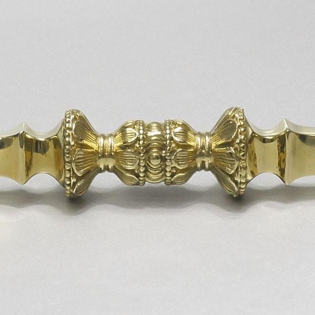 密教法具 独鈷杵 プルパ 金剛杭 両剣タイプ 精緻彫り 約13．3cm