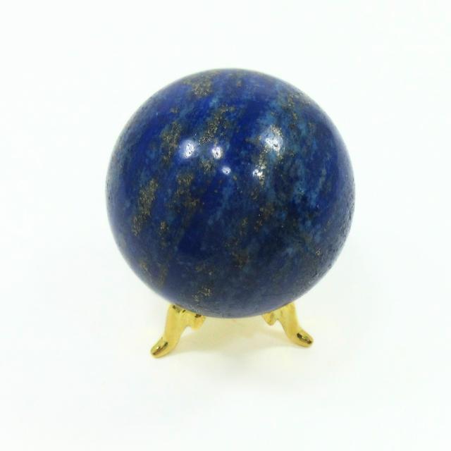 ラピスラズリ 丸玉 ラピス 置物 B 直径約40．5mm 台座付 lapis