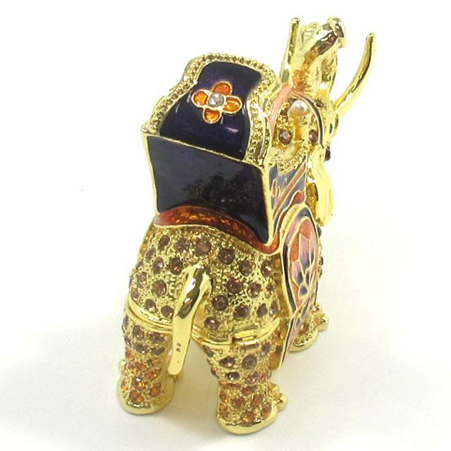 象 置物 ゾウ ラインストーン装飾 象の置物 キラキラ 金象 小物 宝物