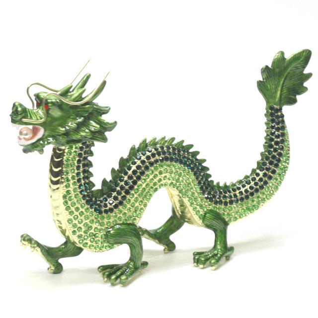 龍 緑龍 金龍 置物 ラインストーン キラキラ装飾 龍の置物 LL 龍 緑龍 金龍 置物 ラインストーン キラキラ装飾 龍の置物 LL