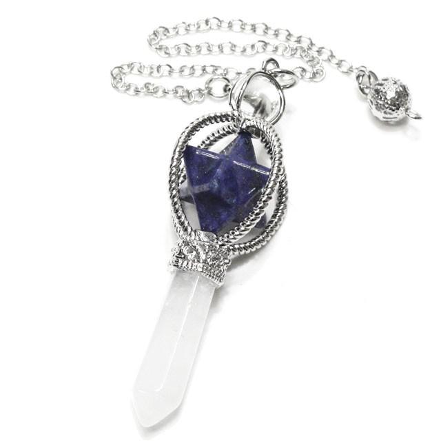 ペンデュラム マルカバスター ワンドタイプ ラピスラズリ 水晶 魔法の