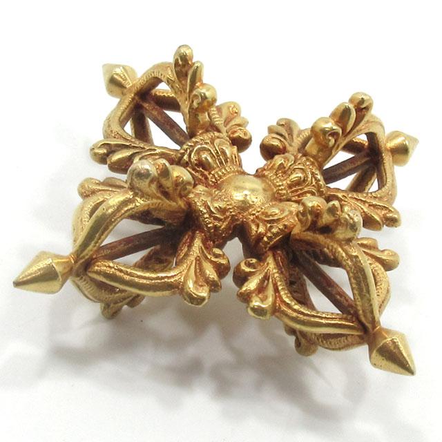 密教法具 カツマ 羯磨 十字 五鈷杵 十字バジュラ 銅に鍍金 レア