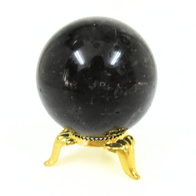 黒水晶 モリオン 丸玉 44mm 天然石 パワーストーン 魔除け 厄除け 邪気