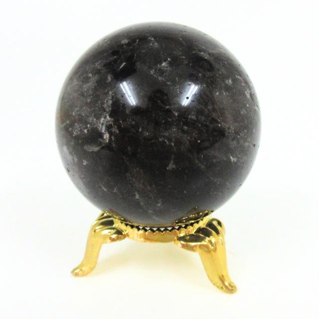 黒水晶 モリオン 丸玉 44mm 天然石 パワーストーン 魔除け 厄除け 邪気