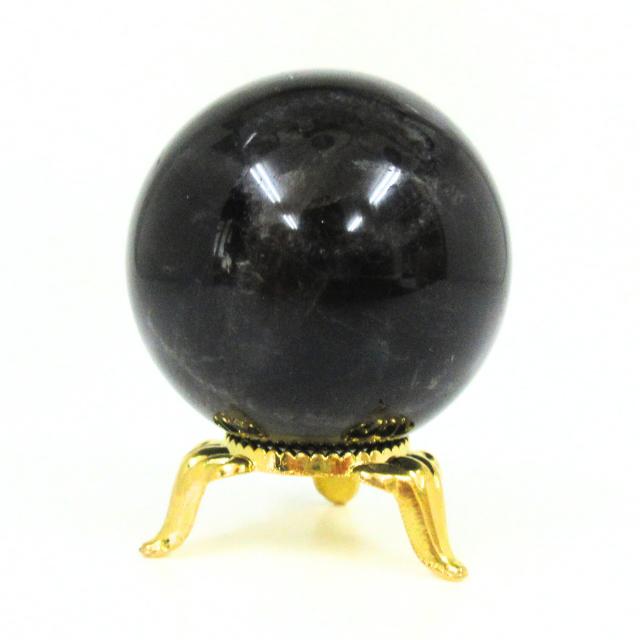 黒水晶 モリオン 丸玉 45mm 天然石 パワーストーン 魔除け 厄除け