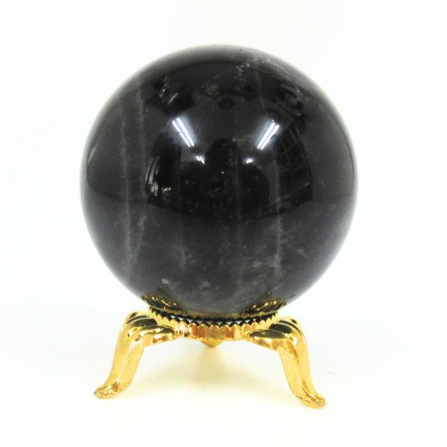 黒水晶 モリオン 丸玉 45mm 天然石 パワーストーン 魔除け 厄除け