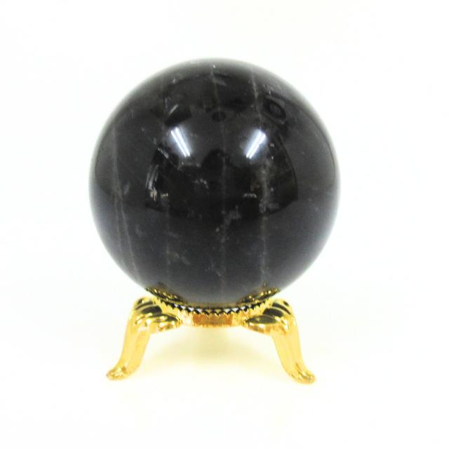 黒水晶 モリオン 丸玉 45mm 天然石 パワーストーン 魔除け 厄除け